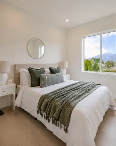 Modern townhome bedroom 